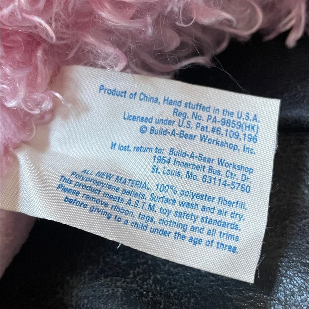 Build-A-Bear Pink Poodle Plush with Curly Fur and Fun Outfit and Accessories - Picture 7 of 13